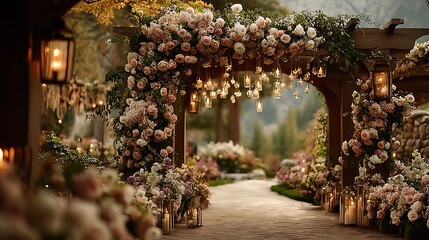 Stunning rose arch for weddings high resolution picture