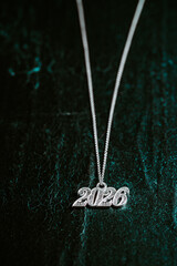 Silver necklace with pendant 2026 for New Year's Eve celebrations
