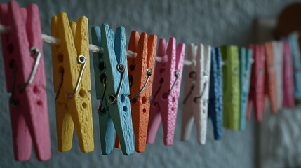 Clothes Pegs Ready for Laundry Day