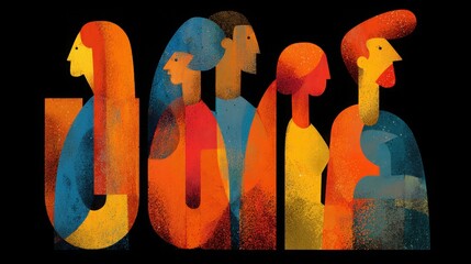 "Connected Network: Online Users Illustration"