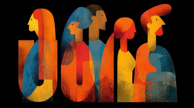 "Connected Network: Online Users Illustration"