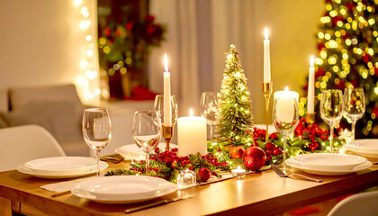 Dinner an Weihnachten, Esszimmer 