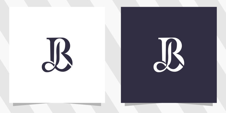letter lb bl logo design vector