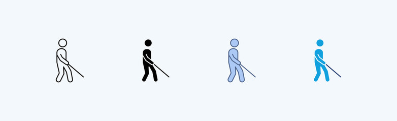 Blind Multiple Icon Illustration Vector