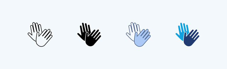 Sign Language Multiple Icon Illustration Vector