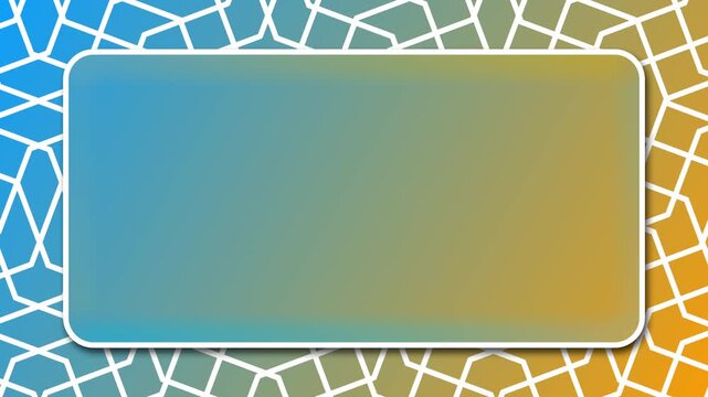 A beautiful, colorful, and stylish geometric animation with moving zig-zag elements and a pop-up information window. Simulates angular radio waves or water waves.