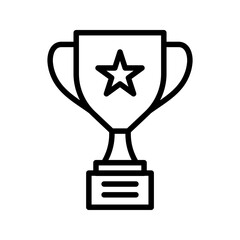 Lineart trophy award champion winner prize celebration recognition.
