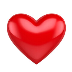 Red glossy heart representing love and romance