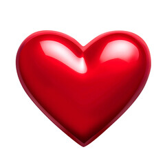 Red glossy heart symbol expressing love and romance