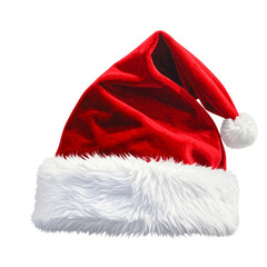 Santa hat red Christmas accessory transparent background