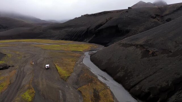 Iceland Highlands Aerial &ndash; F-Road 208