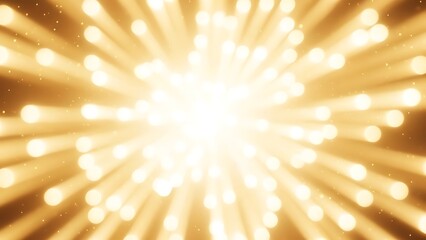 Bright golden light bursts outward in a radiant display of energy and illumination.
