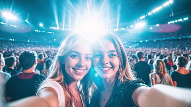 Concert Selfie Capturing the Energy of Live Music with Friends