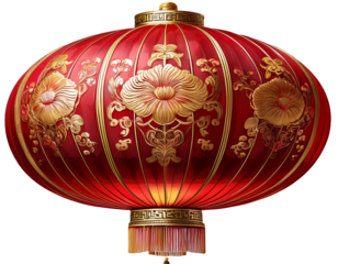 Chinese lantern red and gold PNG, white background
