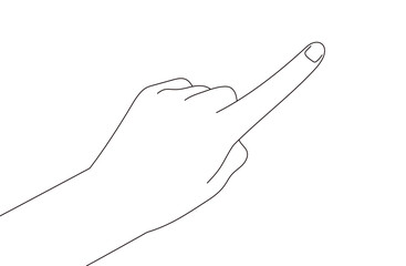 シンプルなハンドイラスト素材　指を差す