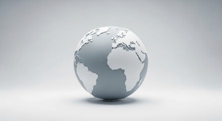 globe on white background