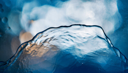 Abstract Liquid Water Background with Flowing Ripples — Translucent Fluid Texture Photography