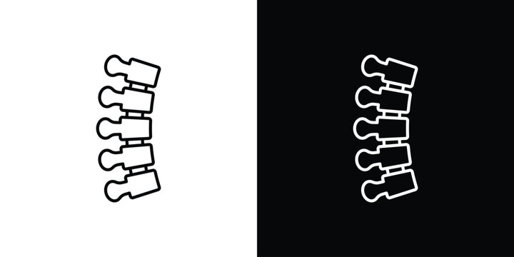 Spine icons vector symbol with editable stroke lines for web designs