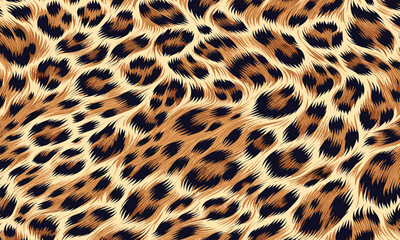 A beautiful and realistic illustration of a wild leopard animal skin, showing the detailed fur texture and spots for a glamorous and stylish design background