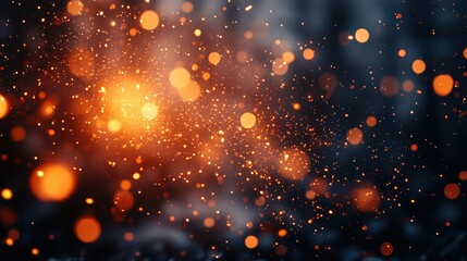 Abstract image depicting intense energy and chaos through a vibrant burst of oranges and yellows against a dark background. Represents dynamism and unrestrained power.