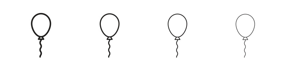 Balloon icon, thin line symbols. eps 10 vector © Hestia