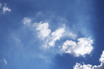 Beautiful cloudscape in the afternoon with light rays