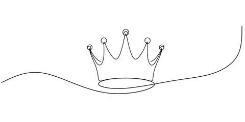 Crowned in Simplicity, Minimalist sketch capturing the essence of royalty and elegance