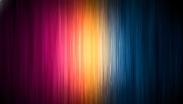 Abstract vertical stripes of vibrant colors transitioning from deep purple to bright yellow and finally to dark blue.