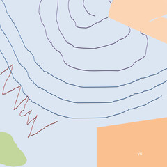 hand drawn vector illustration of an abstract tree