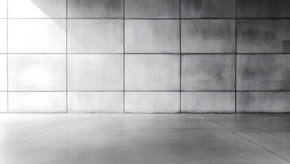 Texture of a grunge concrete wall and floor with raw, weathered surface details.

