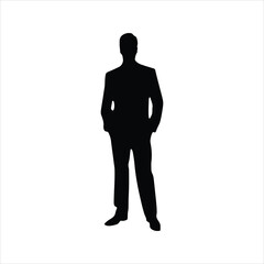 Standing Person Icon – Human Silhouette Vector Illustration	