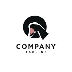 Letter Q Magpie Goose Logo Icon Vector