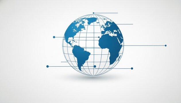 globe on a white background