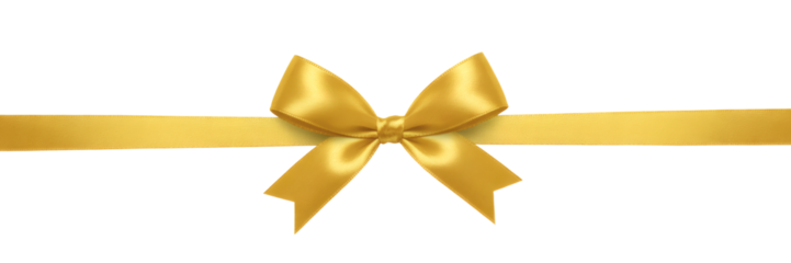 Elegant gold satin ribbon bow elegantly adorning special occasion gifts and celebrations with luxurious flair