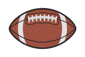 Classic American football stitched emblem ready for team logos or sports apparel designs