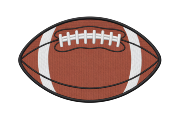 Classic American football stitched emblem ready for team logos or sports apparel designs