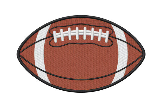 Classic American football stitched emblem ready for team logos or sports apparel designs