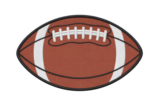 Classic American football stitched emblem ready for team logos or sports apparel designs