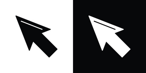 Cursor icon, silhouette pictogram. black icon set