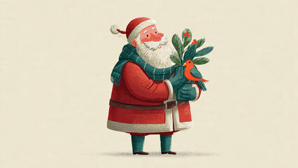 Cute Santa Claus Christmas Illustration