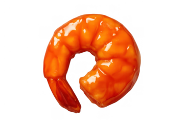 Shrimp prepared with sweet and sour sauce capturing delicious seafood cuisine and gourmet asian inspired appetizer