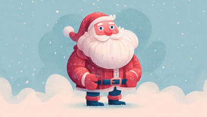 Cute Santa Claus Christmas Illustration