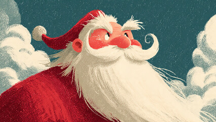Cute Santa Claus Christmas Illustration