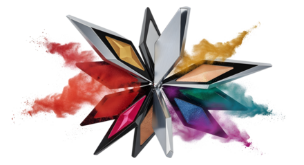 Colorful star shaped eyeshadow palette