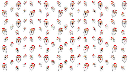 A printable template of a Santa face, perfect for Christmas crafts and DIY projects. The pattern includes all the necessary components to cut out and assemble a cheerful Santa head decoration