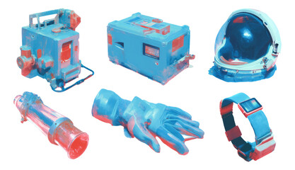 Isolated Astronaut Survival Gear with Transparent Background for Stock Images