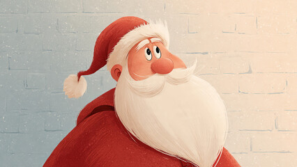Cute Santa Claus Christmas Illustration