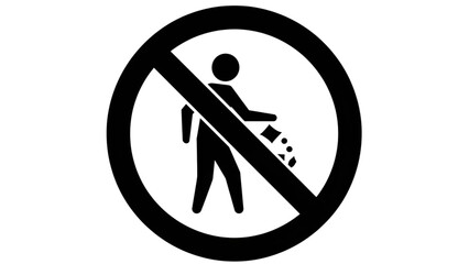 no littering sign, do not litter symbol, anti-littering icon