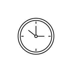 Simple clock illustration depicting time in minimalist style  