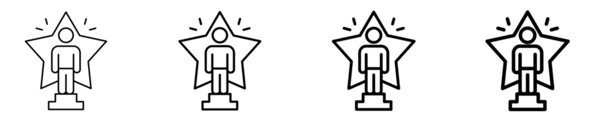 Role Model Icon Set Different Style Collection